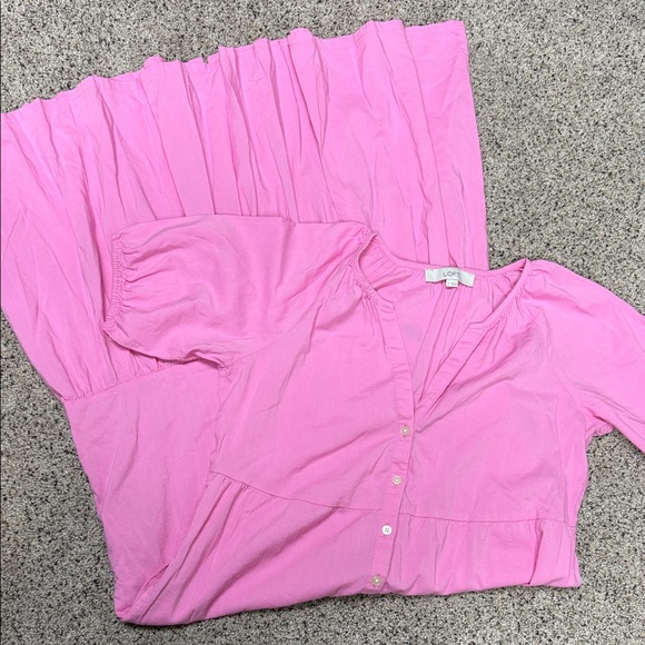 LOFT Dresses & Skirts - LOFT Vibrant Pink Maxi Dress